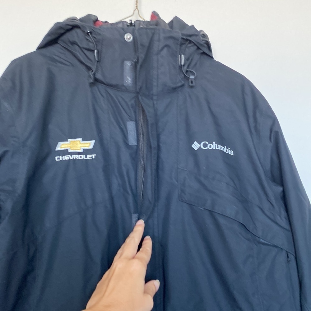 Chevy Columbia Omni Tech 3-in-1 Jacket Buffalo Plaid Waterproof Hunting Outdoors - Picture 16 of 16